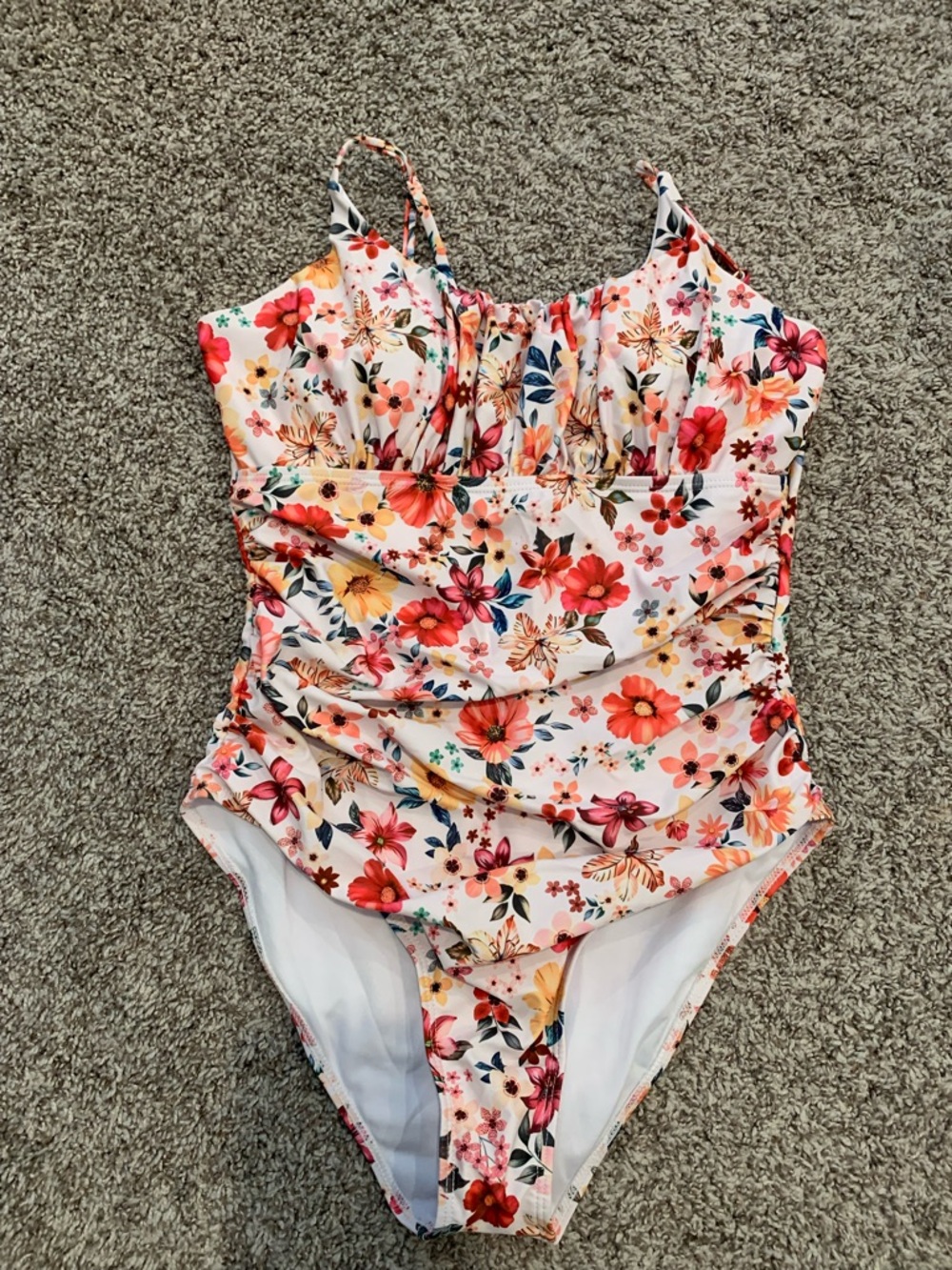 Floral One-Piece Swimsuit - Multicolor Floral Print. Never worn.